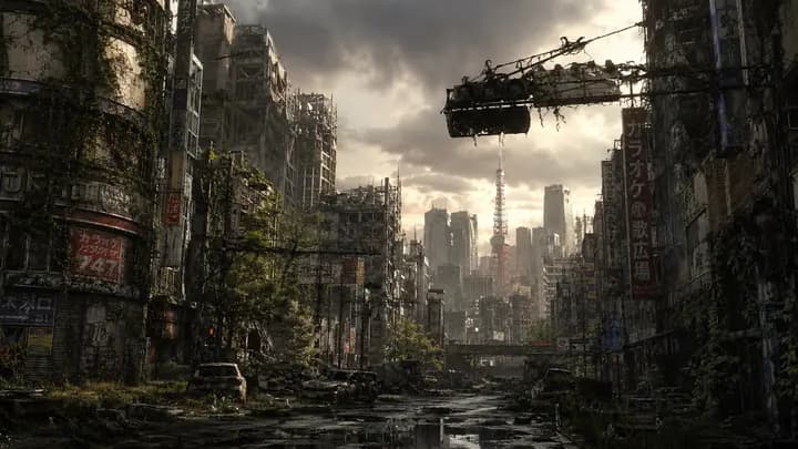Example image for 荒廃した東京